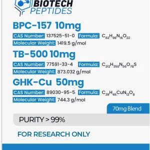 BPC-157 & TB-500 & GHK-Cu 70mg research peptide blend vial – Biotech Peptides