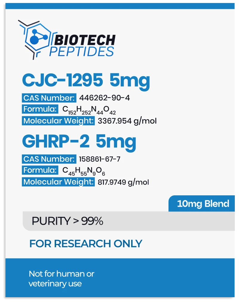 CJC-1295 & GHRP-2 10mg research peptide blend vial – Biotech Peptides