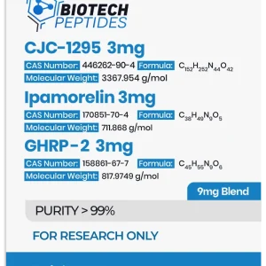 CJC-1295 & Ipamorelin & GHRP-2 9mg research peptide blend vial – Biotech Peptides