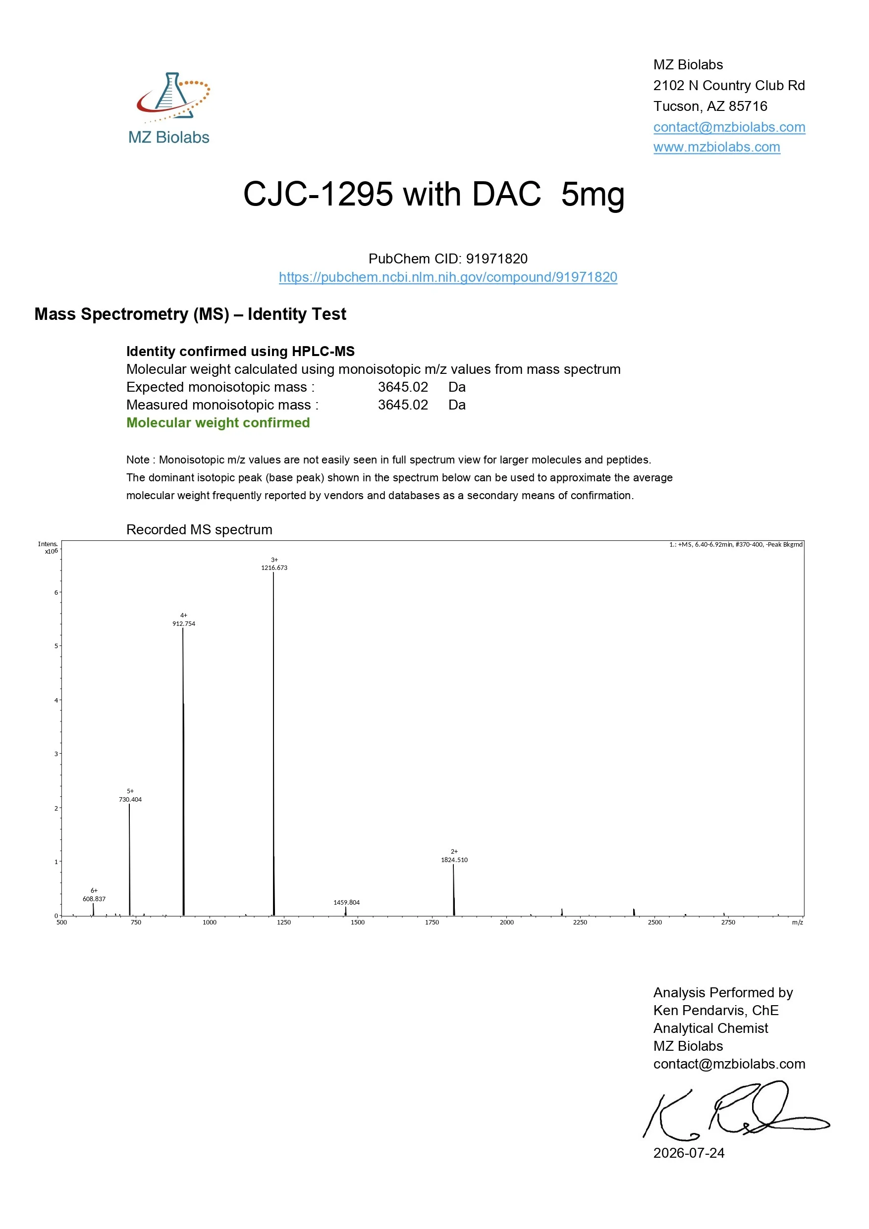 CJC-1295 DAC research peptide – image 3