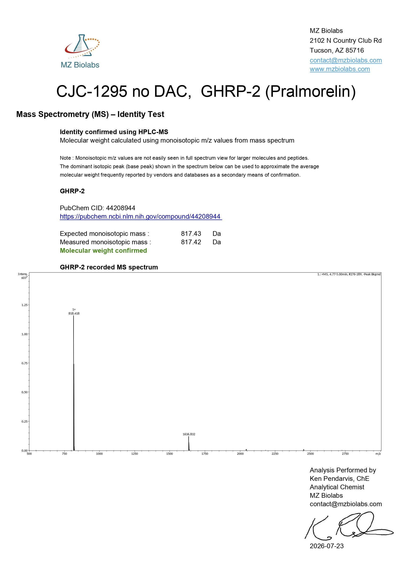 CJC-1295 & GHRP-2 research peptide – image 4