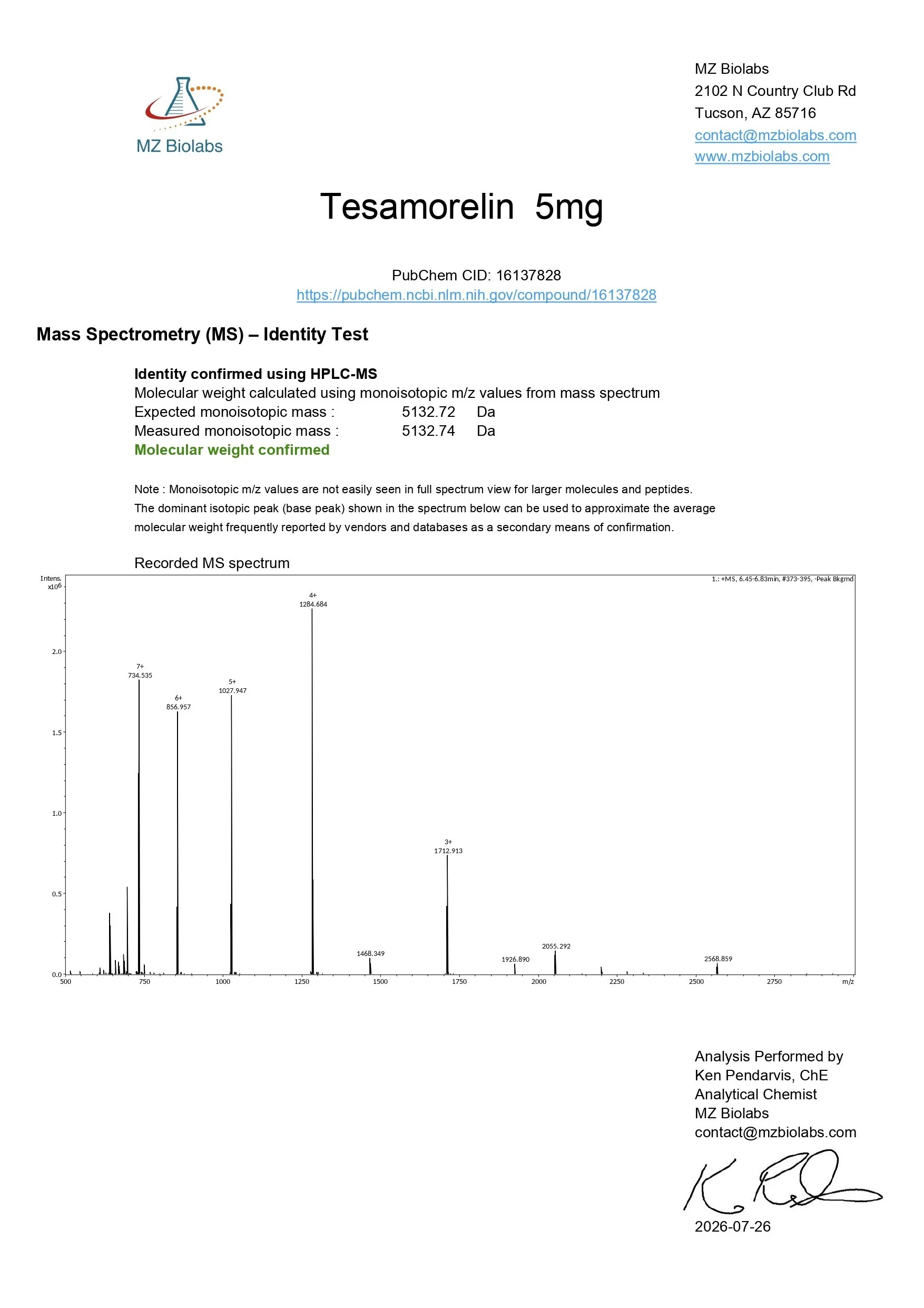 Tesamorelin research peptide – image 5