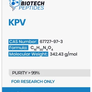 KPV 4mg research peptide vial – Biotech Peptides
