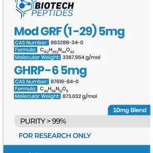 Mod GRF 1-29 & GHRP-6 10mg research peptide blend vial – Biotech Peptides