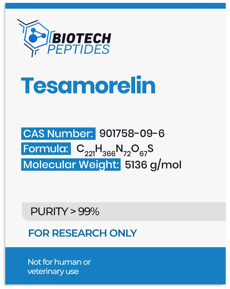 Tesamorelin 5mg/10mg research peptide vial – Biotech Peptides